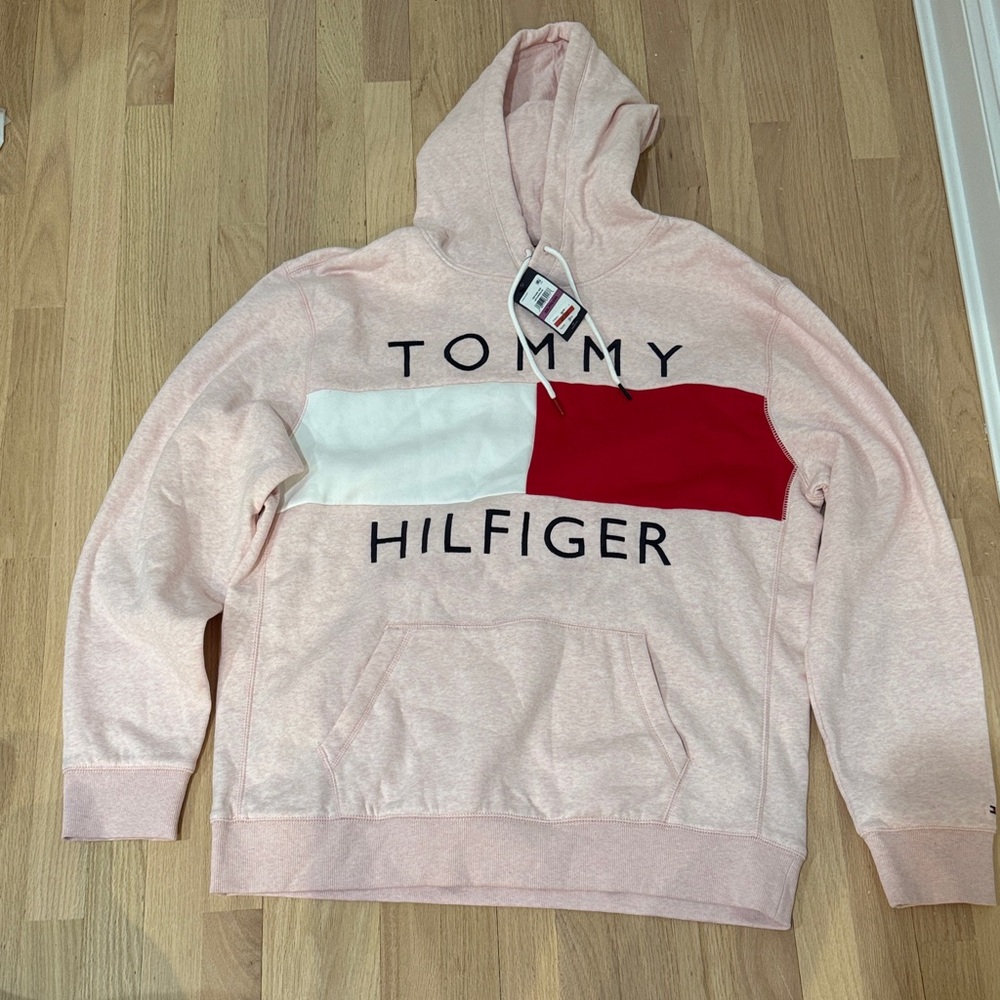Tommy Hilfiger Men's Light Pink Hoodie